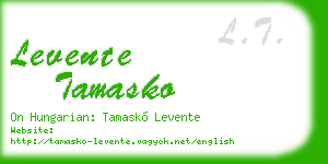 levente tamasko business card